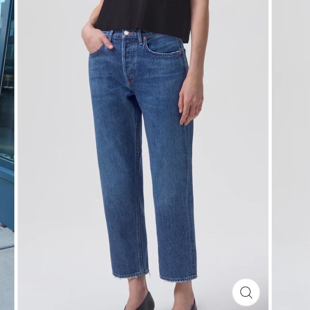 AGOLDE PARKER JEANS SURREAL Blue Ankle Cropped denim NWT 30